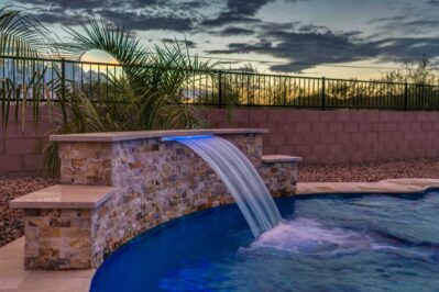 Tucson Pool Builder - Freeform pool with waterfall