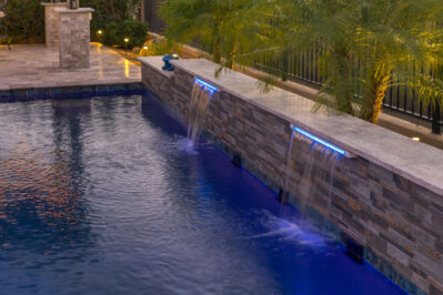 Tucson Pool Builder - geometric pool with water shears