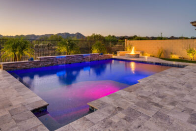 Tucson Pool Builder - Geometric pool with spa